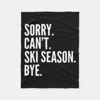 Sorry kan ski seizoen dag leuk skien wintersport fleece deken