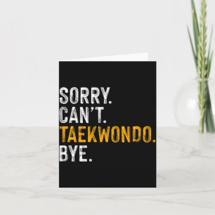 Sorry Kan Taekwondo Niet Dag Kaart