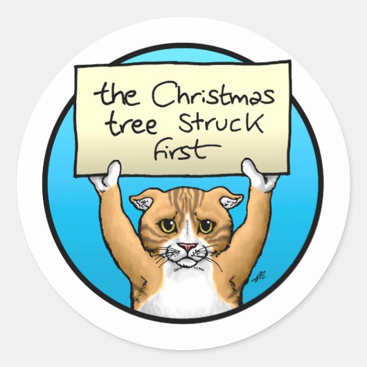 Sorry Kat Ronde Sticker (Voorkant)