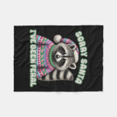 Sorry kerstman, ik ben een heel grappige kerstrace fleece deken (Voorkant (Horizontaal))