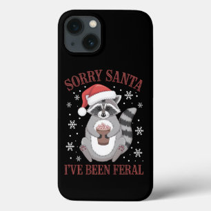 Sorry kerstman, ik ben een wilde kerstwasbeer gewe iPhone 13 hoesje