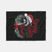 Sorry Kerstman, ik ben heel grappig geweest Raccoo Fleece Deken (Voorkant (Horizontaal))