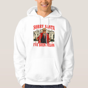 Sorry kerstman ik ben misdadiger Trump 2024 kerst Hoodie