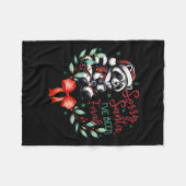 Sorry kerstman, ik ben verwilderd kerst wasbeer af fleece deken (Voorkant (Horizontaal))