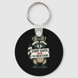 Sorry Kerstman ik ben wild geweest Funny Wasbeer M Sleutelhanger