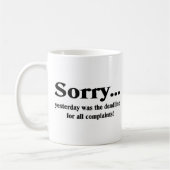 Sorry Koffiemok (Links)