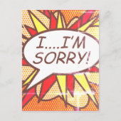 SORRY Leuk Retro Stripboek Pop Art Briefkaart (Voorkant)