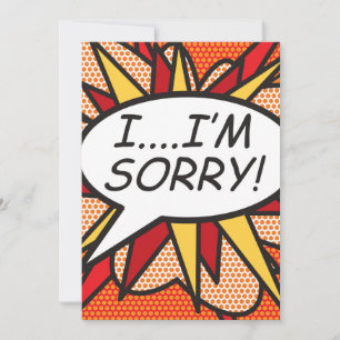 SORRY Leuk Retro Stripboek Pop Art Kaart