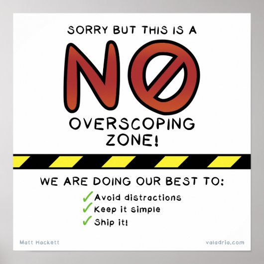 Sorry, maar dit is een NO overscoping zone! Poster (Voorkant)