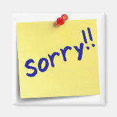 Sorry! Magneet (herbruikbare sticky note) (Voorkant)
