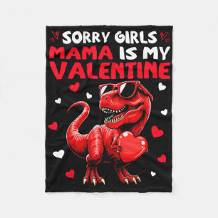 Sorry Meisjes Mama Is Mijn Valentijn Dinosaurus Va Fleece Deken