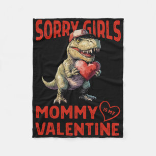 Sorry Meisjes Mammie Is Mijn Valentijn Dinosaurus Fleece Deken