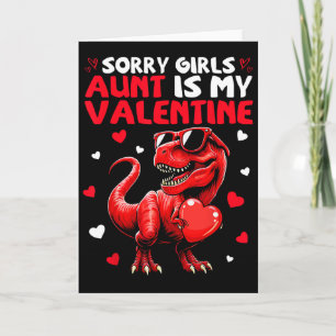 Sorry Meisjes Tante Is Mijn Valentijn Dinosaurius Kaart