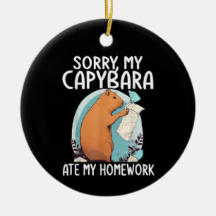 Sorry mijn capibara heeft mijn huiswerk opgegeten keramisch ornament