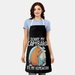 Sorry mijn capibara heeft mijn huiswerk opgegeten schort