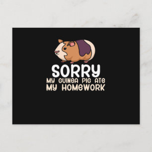 Sorry, mijn cavia at mijn huiswerk op Schattige Briefkaart