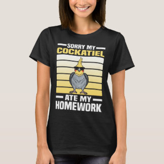Sorry Mijn Valkparkiet At M'n Huiswerk  Vogel Pape T-shirt