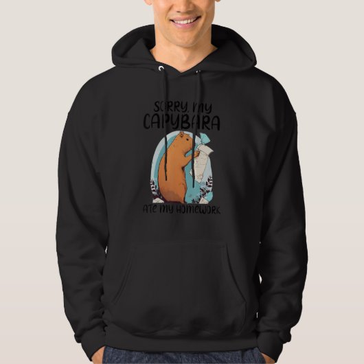 Sorry My Capybara Ate My Homework Shirt Funny Capy (Voorkant)