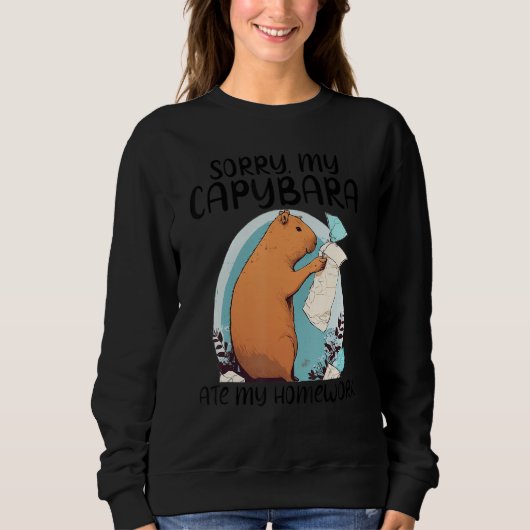 Sorry My Capybara Ate My Homework Shirt Funny Capy (Voorkant)