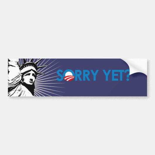 SORRY NOG? Bumpersticker (Voorkant)