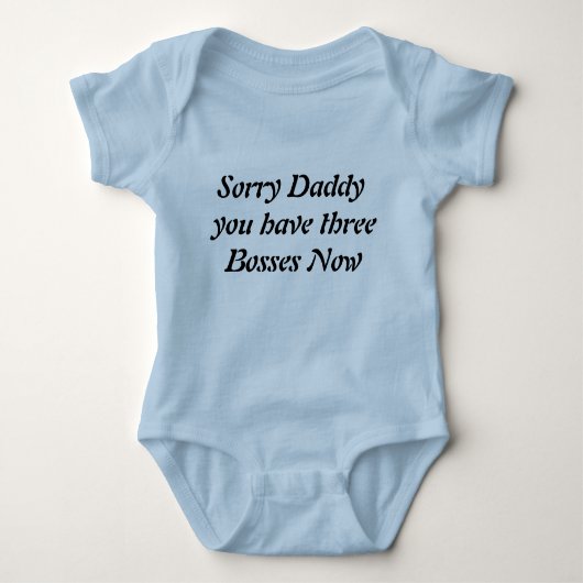 Sorry papa drie Baby-Shirt Romper (Voorkant)