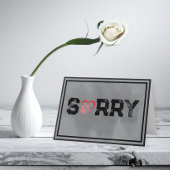 Sorry – Pet Sympathy with Heart Paw Print Kaart
