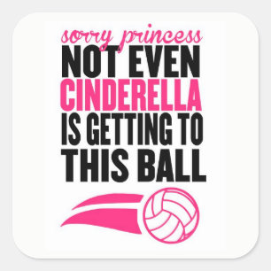 Sorry prinses: Volleyball Vierkante Sticker