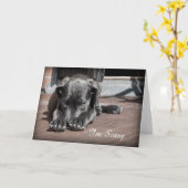 Sorry puppy Wenskaart Kaart (Gele Bloem)