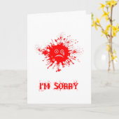 Sorry Red Sad Face Kaart (Gele Bloem)