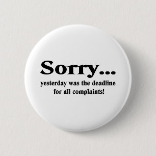 Sorry Ronde Button 5,7 Cm