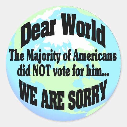 Sorry Ronde Sticker (Voorkant)