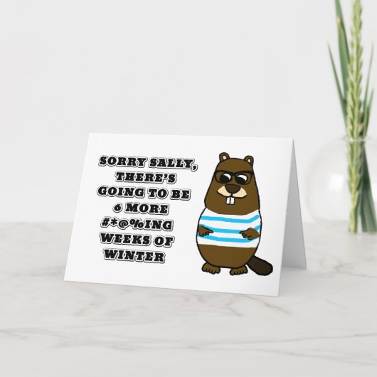 Sorry Sally, nog 6 #*@%ing weken winter Kaart (Voorkant)