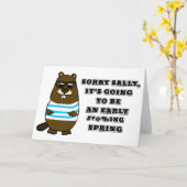 Sorry Sally, vroeg #*@%ing lente Kaart (Gele Bloem)