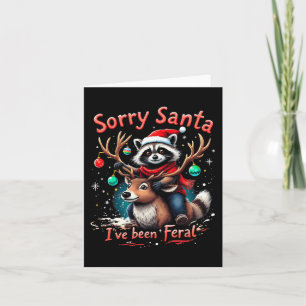 Sorry Santa Ik Ben Een Wilde Wasbeer Grappig Kerst Kaart