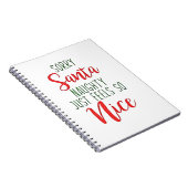 Sorry Santa Naughty Just Feels So Nice Notitieboek (Rechterzijde)