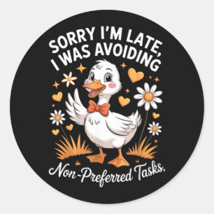 Sorry te laat was het vermijden van niet geprefere ronde sticker