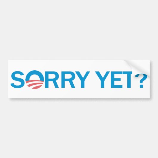 Sorry toch? Anti-Obama Bumpersticker (Voorkant)