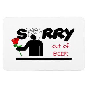 Sorry uit bier magneet