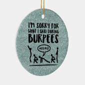 Sorry voor bruinkoolvis (glitter) keramisch ornament (Rechts)