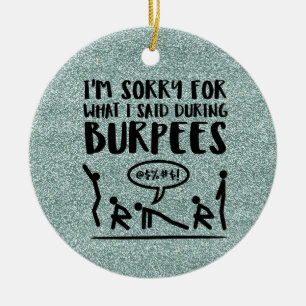 Sorry voor bruinkoolvis (glitter) keramisch ornament
