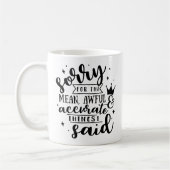 Sorry voor de gemiddelde, Awful & Accurate Dingen  Koffiemok (Links)