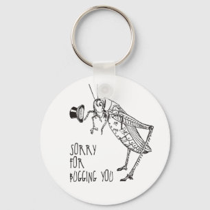 Sorry voor het afluisteren: sprinkhaan / cricket sleutelhanger