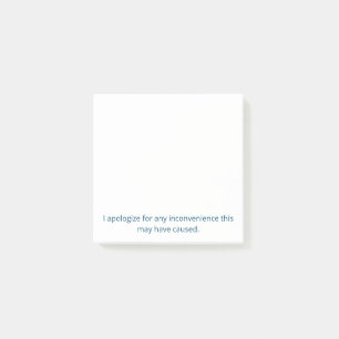 Sorry voor het ongemak Post-it notes