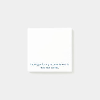 Sorry voor het ongemak Post-it notes