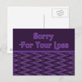 Sorry voor je verlies briefkaart (Voorkant / Achterkant)