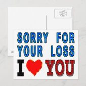 Sorry voor je verlies, ik hou van je briefkaart (Voorkant / Achterkant)