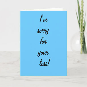 Sorry voor je verlies kaart