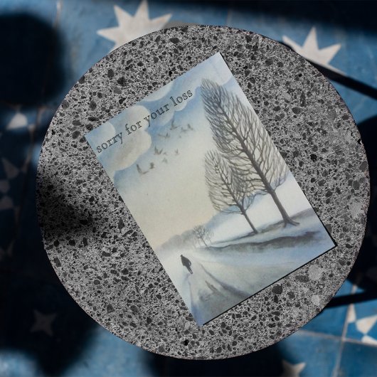 Sorry voor uw verlies, aanpasbaar briefkaart