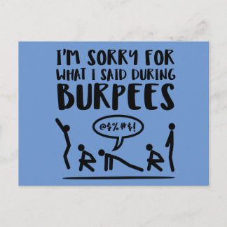 Sorry voor wat ik zei tijdens Burpees Briefkaart