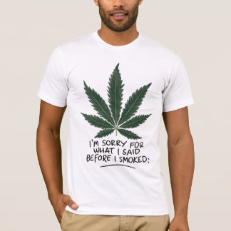 SORRY VOOR WAT IK ZEI VOORDAT IK ROOKTE - grappig T-shirt